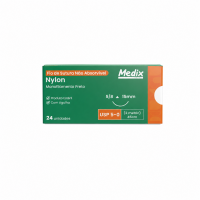 Imagem de FIO DE SUTURA NYLON 5-0 45CM C/AG 15MM 3/8 TRIANGULAR C/ 24UN